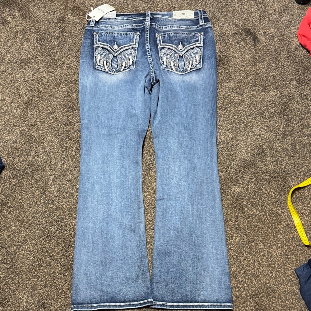 Miss Me Mid Rise Boot Light Blue Jeans 36x34 36 18 18 W Long New!